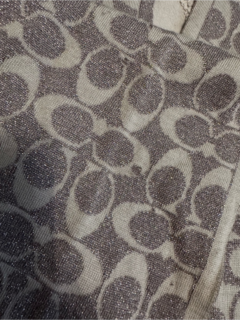 Coach Taupe Metallic Signature Gloves & Scarf Set - Picture 4 of 4